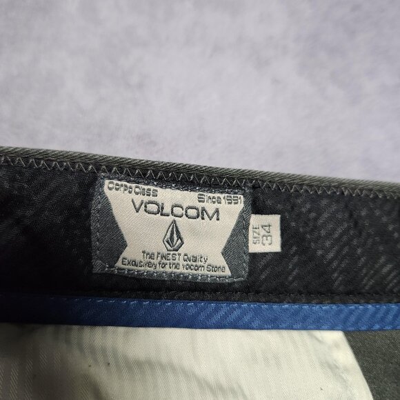 Volcom Shorts Mens 34 Corp Class Stretch Chino Modern Fit Casual 18.25" Waist - Picture 3 of 16